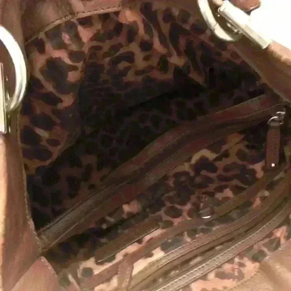 B MOKOWSKY BROWN PURSE HANDBAG GENUINE LEATHER - Picture 8 of 11